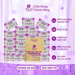Khăn giấy rút để bàn TiLo thùng 20 gói Khăn giấy rút để bàn TiLo thùng 20 gói