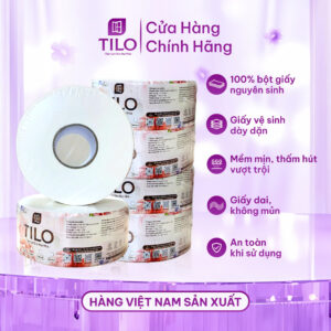 Giấy vệ sinh công nghiệp TiLo 700g Giấy vệ sinh công nghiệp TiLo 700g