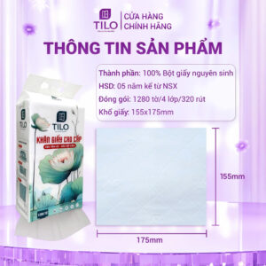 Khăn giấy rút đáy TiLo 1280 tờ tặng 3 móc treo đôi Khăn giấy rút đáy TiLo 1280 tờ tặng 3 móc treo đôi