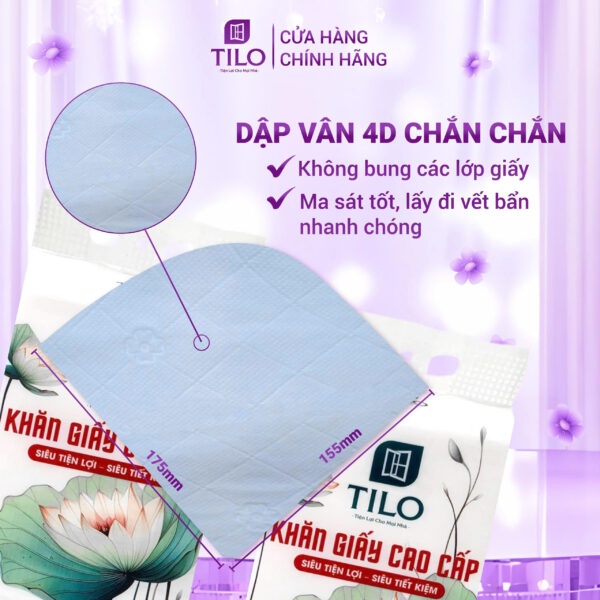 Khăn giấy rút đáy TiLo 1280 tờ tặng 3 móc treo đôi