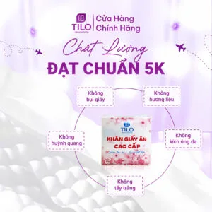 Khăn Giấy Vuông cao cấp TiLo Napkin 33x33cm