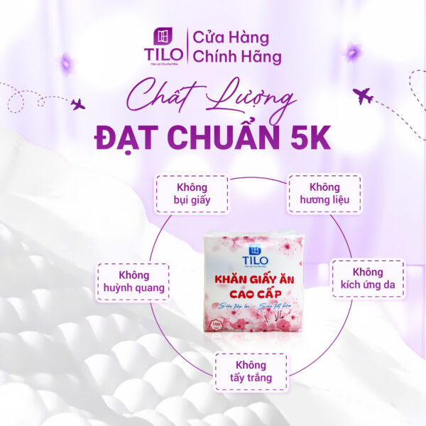 Khăn Giấy Vuông cao cấp TiLo Napkin 33x33cm
