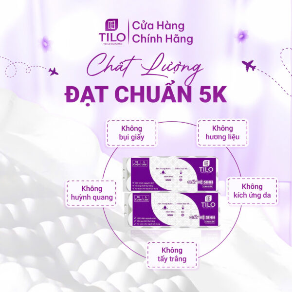 Giấy Vệ Sinh Cao Cấp TiLo 10 Cuộn Mềm Mại, Dai và An Toàn