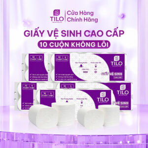 Giấy Vệ Sinh Cao Cấp TiLo 10 Cuộn Mềm Mại, Dai và An Toàn